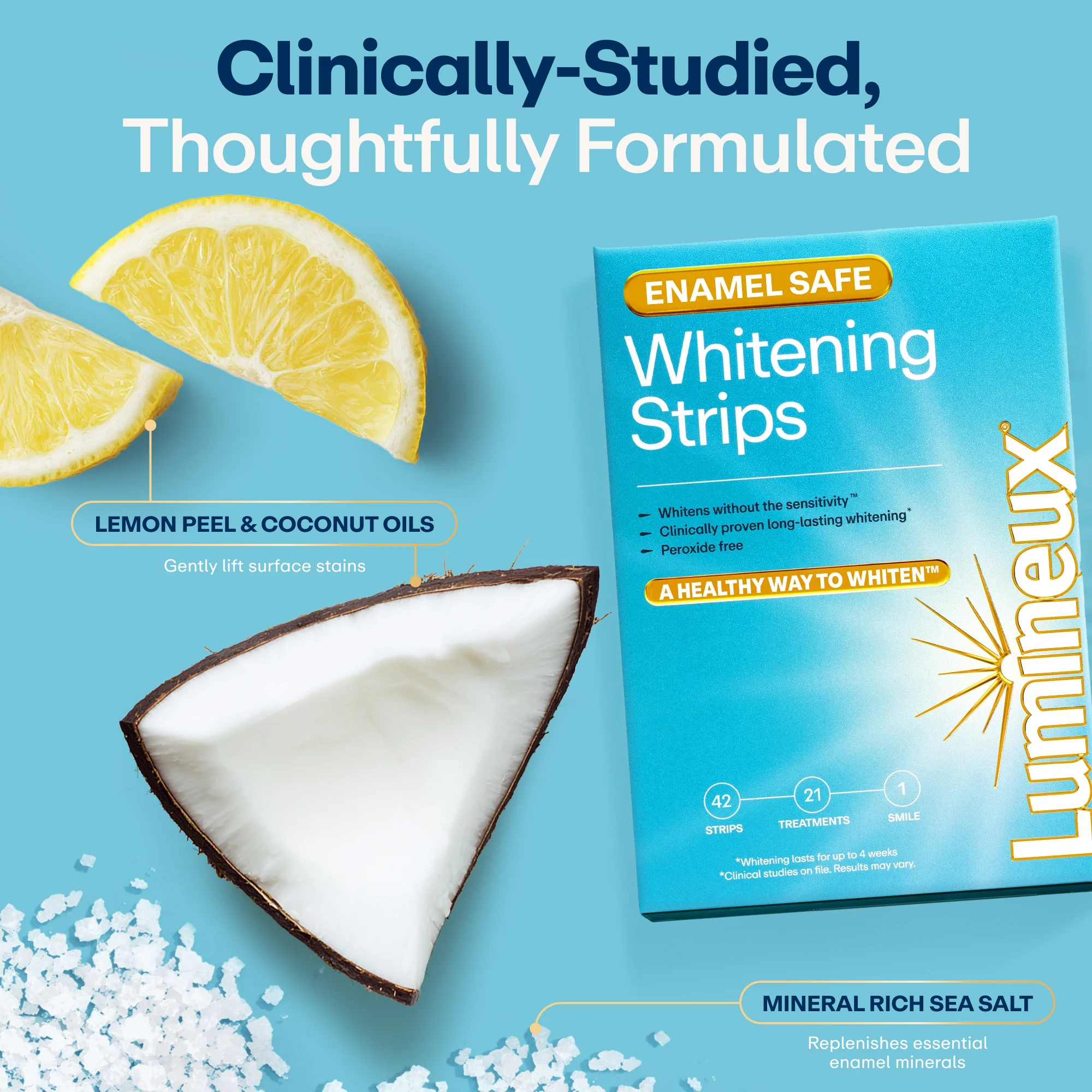 Lumineux Whitening Strips (Peroxide-Free / Natural) - Отбеливающие полоски без пероксида натуральные — изображение 2
