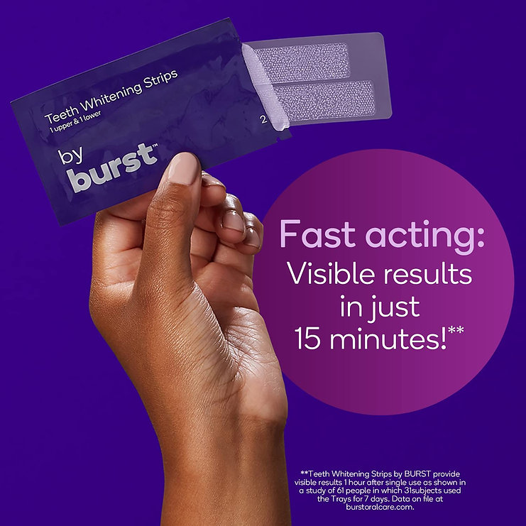 BURST Teeth Whitening Strips 6% HP Sensitive Teeth Friendly No-Slip Grip - Отбеливающие полоски для чувствительных зубов — изображение 5
