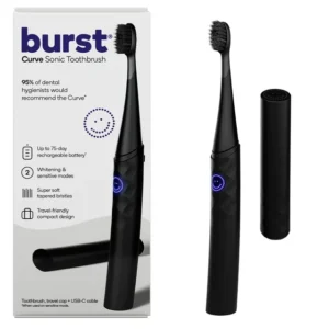 Burst Curve Sonic Electric Toothbrush, 3 Modes, Soft Charcoal Bristles - Электрическая зубная щётка